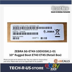 Zebra SG-ET4X-10EXOSKL1-01 Exoskeleton Rugged Boot for 10&Prime; ET40 ET45 Tablet
