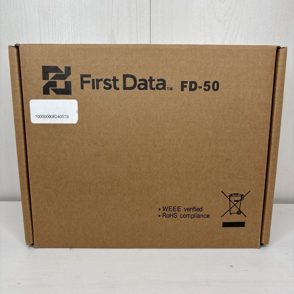 First Data FD50 EMV NFC (Dial/IP) Credit Card Machine w/ AC Adapter