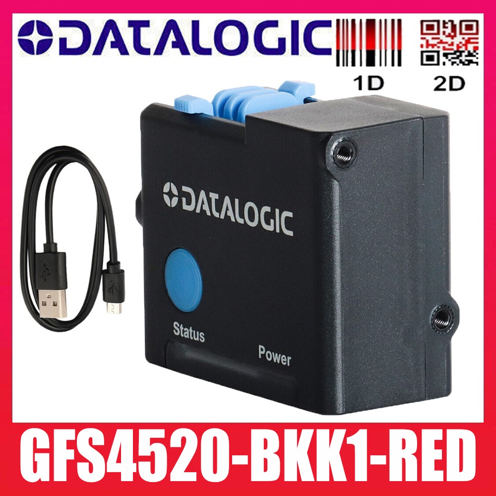 Datalogic Gryphon GFS4520-BKK1-RED Red Light USB 1D/2D Barcode Scanner w/ Cable