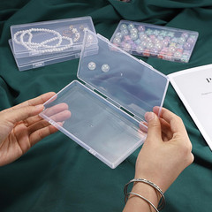 Hipiwe 2 Pack Plastic Cash Money Box Clear Currency Tray with Lid | Rectangular