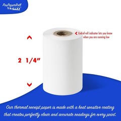 50 Rolls of Thermal Paper 2 1/4 by 70 Verifone VX520 First Data FD400 Nurit 8000