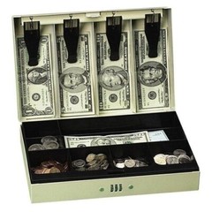 Cash Box Combination Lock 4 Slots 6 Compartment Cashier 1 Tray Steel PM SecurIT