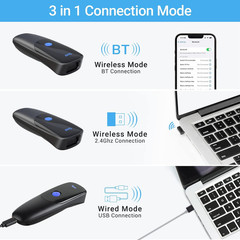 Tera Pro Extreme Performance Wireless 1D 2D QR Barcode Scanner Mini Portable Sma