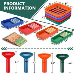 Coin Sorter Trays and Tubes Bundle 4 Color Coded Separators 100 PCS Wrappers