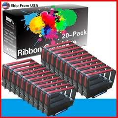 20-PacK ERC30/34/38 Black Red Ribbon Use For M119D M133A M188B M270 PM-300