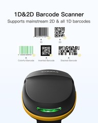 Inateck 2D Barcode Scanner Bluetooth Barcode Reader 2.4Ghz Smart Base Screen