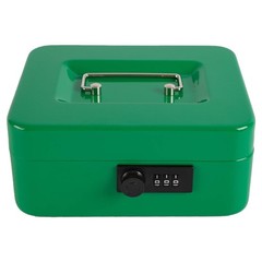 Green Medium Cash Box With Combination Lock Removable 7.87×6.30×3.54 Inch