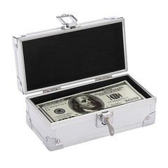 Aluminum Alloy Lockable Cash Box Money Organizer Single Row Currency Tray
