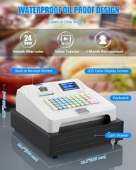 Newest Cash Register for Small Businesses with Checkport Cash Drawer #2288P G1