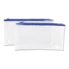 Universal® Zippered Wallets/Cases, 11 x 6, Clear, 2 per pack