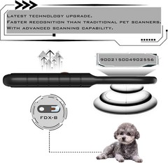 Microchip Scanner, /85/FDX-B/EMID 128 Records Data Storage Upload to PC Micro…
