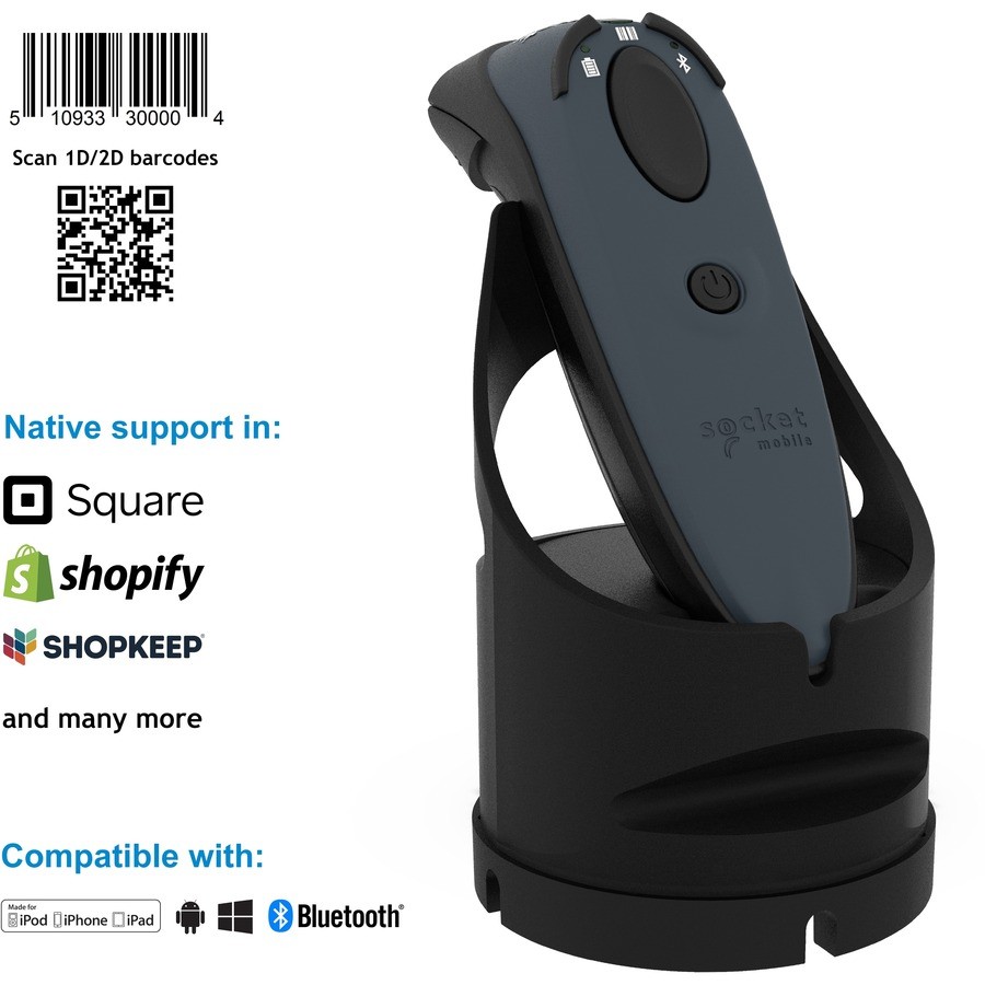 Socket Mobile DuraScan D740 2D/1D Bluetooth Imager Barcode Scanner – Gray