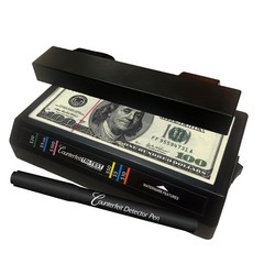 Tri Test – Counterfeit Bill Detector Machine w/AC Adapter – 3 Tests in 1 – Paper