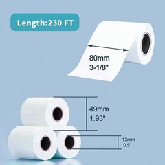 3-1/8&Prime; Thermal Paper Rolls – 10 Rolls x 230ft, Compatible with Star Micronics…