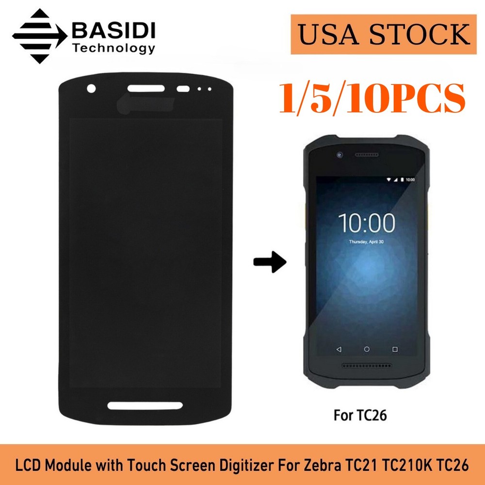 🔥1-10PCS LCD Display Touch Screen Digitizer For Zebra TC21 TC210K TC26 TC26AK🔥