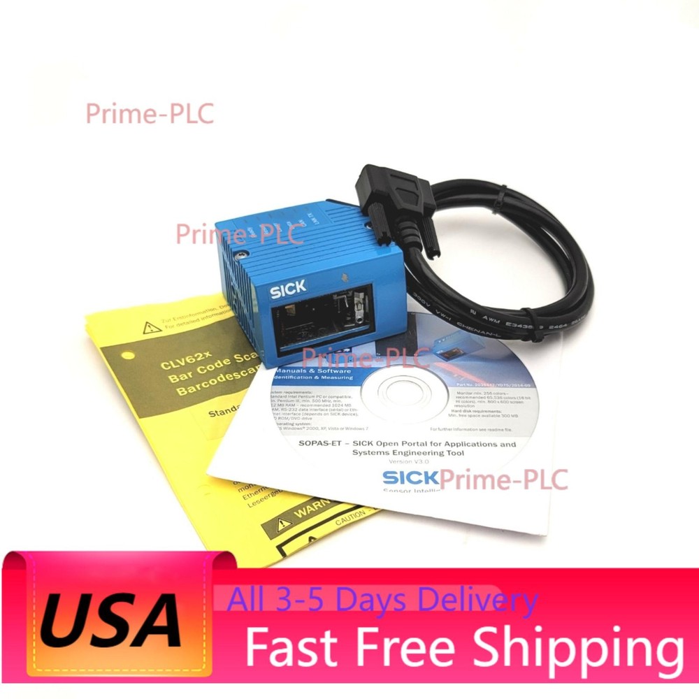 US FREE TAX Sick CLV622-0000 Fixed Mount Bar Code Scanner 10-30VDC 15-Pin