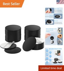 NFC Tags for Smart Solutions – 30 Pcs Round Black NTAG215 Stickers with Adhesive