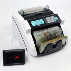 Large Money Counter Machine, USD/EUR/GBP/CAD Counterfeit Bill Detector with L…