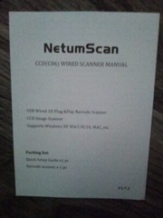 NetumScan 2D USB Barcode Scanner NSL3S with Holder, Black NEW Open Box