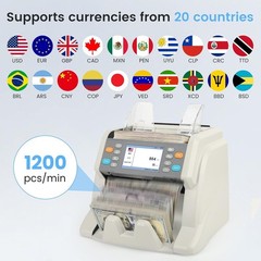 RIBAO MC-50 Bank Grade Money Counter Multi Currency Value Count Serial number