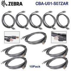 10x 6FT CBA-U01-S07ZAR USB Cable For Symbol Zebra LS2208 DS2208 Barcode Scanner