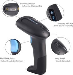 USB 2D QR Barcode Scanner Wired, Automatic Handheld Code Reader | Dustproof W…