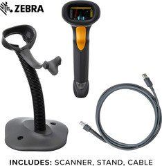 Zebra Symbol LS2208-SR20007R-NA USB Barcode Scanner with Stand
