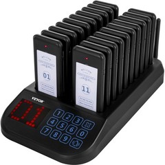VEVOR Restaurant Pager Paging System 20 Coasters Wireless Pagers for Restaurants