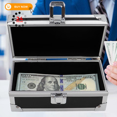 Lockable Cash Box, Aluminium Alloy Money Box for Cash, Small, Snap Lock