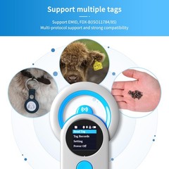 Bluetooth Pet Microchip Scanner Reader RFID EMID 3 In 1 Portable Tag Storage