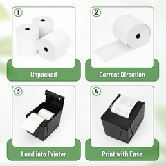 Premium Thermal Paper Rolls, 10 Pack, 3-1/8” x 230 Ft, BPA-Free