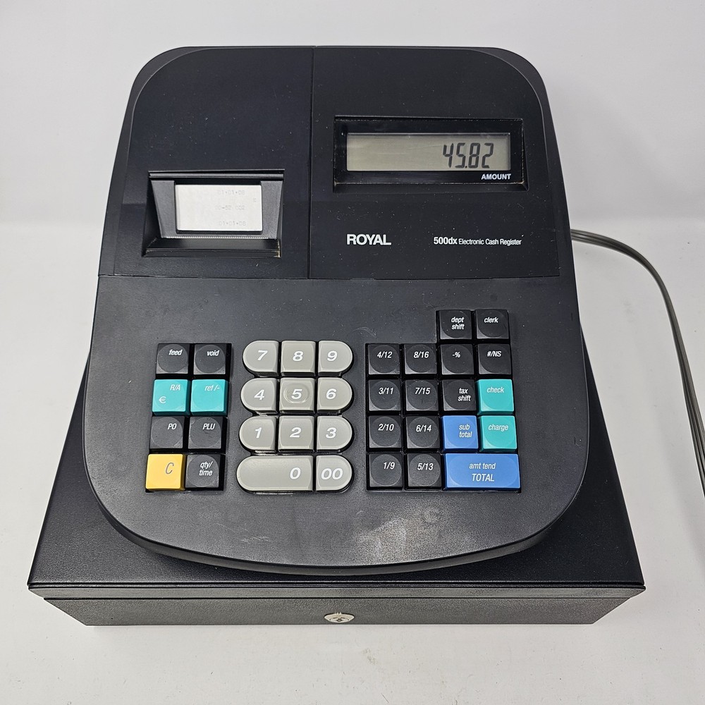 Royal 500DX Electronic Cash Register – TESTED/WORKS – No Key