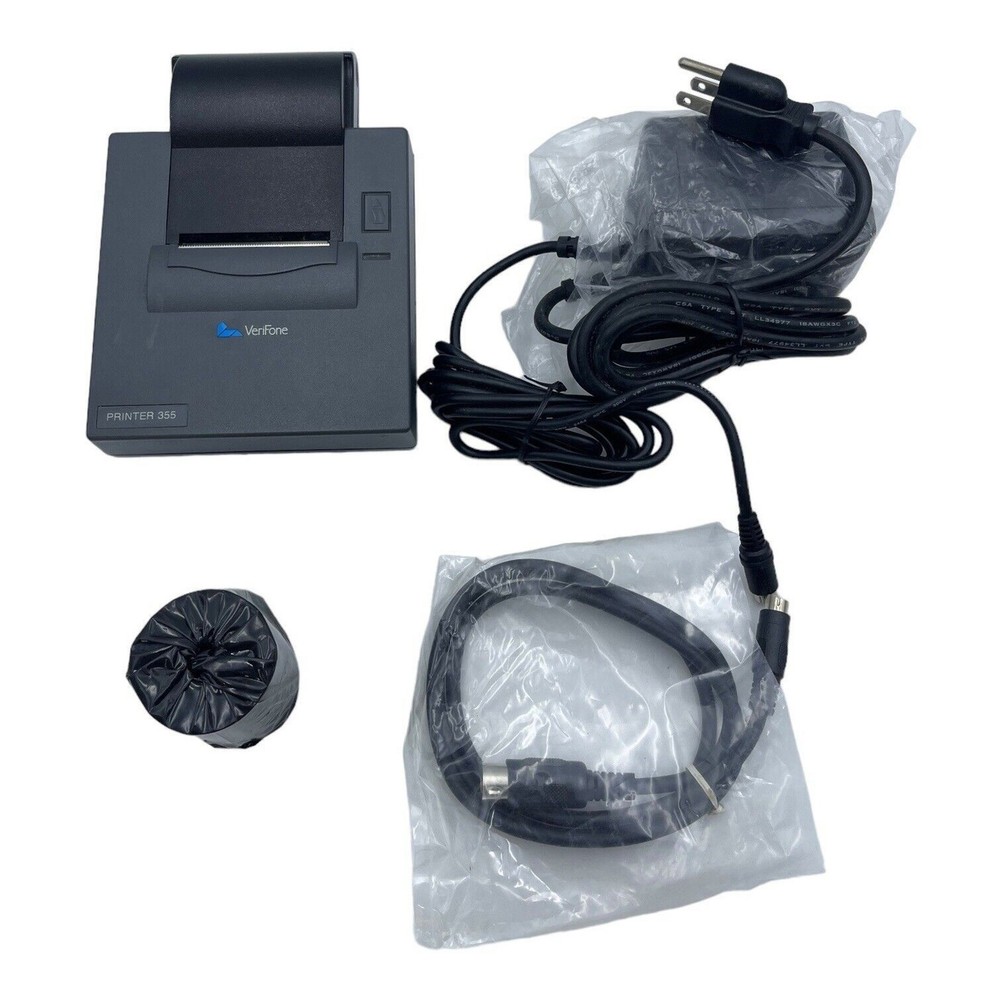 VeriFone Printer 355/P250 NOS Compact New In Box With Power Supply & 1 Roll