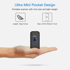 Eyoyo Mini 1D/2D Bluetooth Barcode Scanner with Case Wireless Bar Code Reader