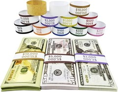 600Pcs Money Bands for Cash – Self-Adhesive Money Wrappers for Bills, Currency S
