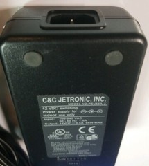 C&C JETRONIC 100-240AC Power supply 12VDC 5.5Am / 25ft 2.5m 5.5m Model PSU66A-3