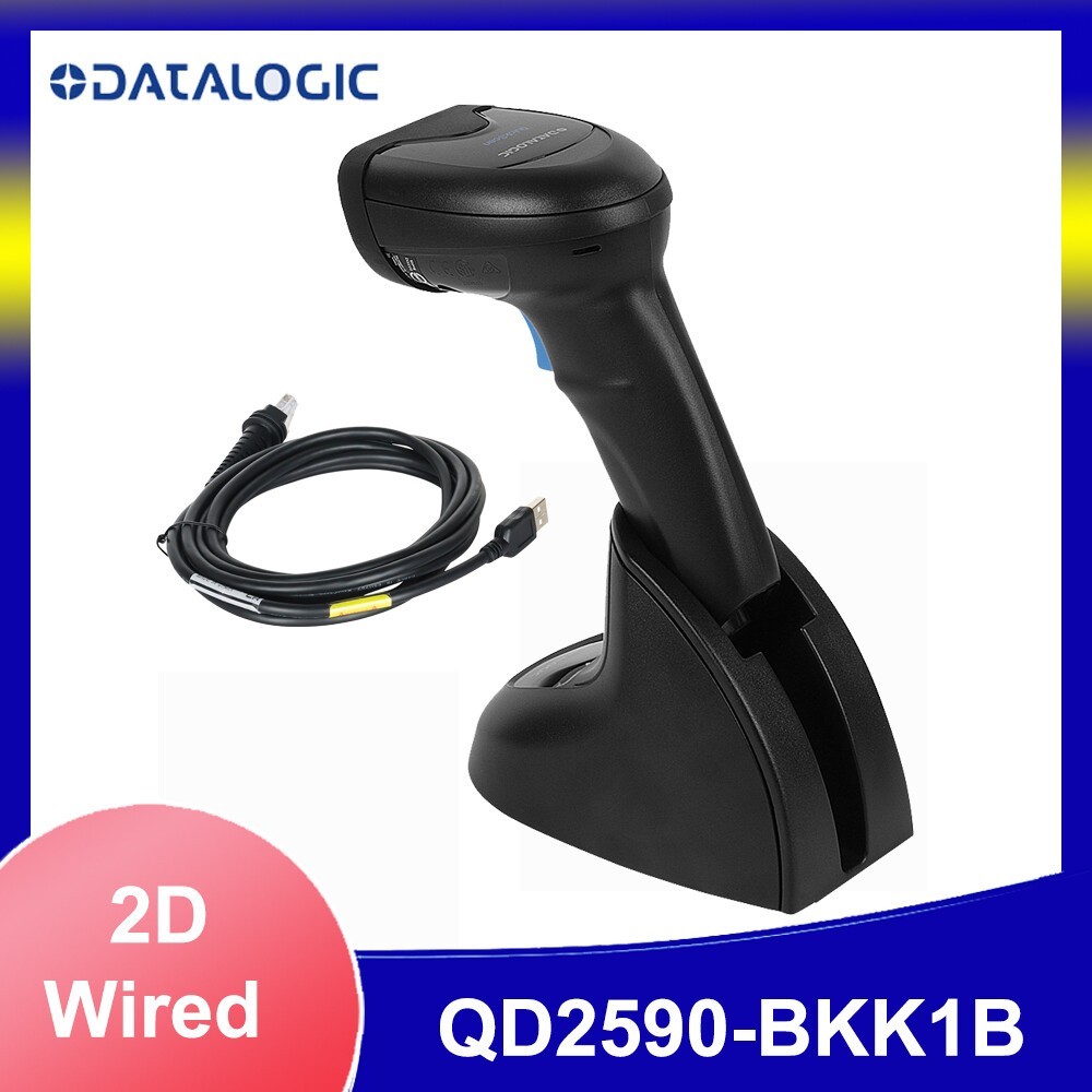 Datalogic QD2590-BKK1B Handheld 2D USB Imager Barcode Scanner with Cable & Base