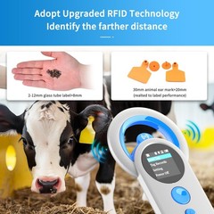 Bluetooth Pet Microchip Scanner Reader RFID EMID 3 In 1 Portable Tag Storage