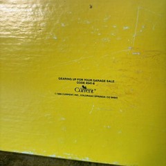 Vintage 1986 Current Inc. Gearing Up For Your Garage Sale Cash Box W Ledger +++