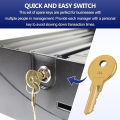 2 Pcs PK-8K-A4 for APG Cash Drawer Replacement Key Set, Smooth and Reliable