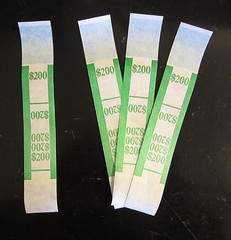 250 SELF SEALING GREEN $200 CURRENCY STRAPS MONEY BILL BANDS PMC BRAND STRAP
