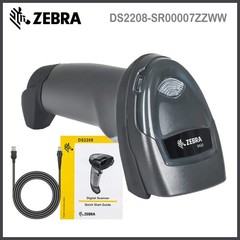Zebra Scanner DS2208-SR00007ZZWW 2D Barcode Scanner QR Code Reader w/ USB Cable