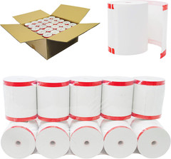 Buyregisterrolls [50 GSM Coreless] 3-1/8” X 230&prime;, White, (2 Case) BPA Free NCR 8