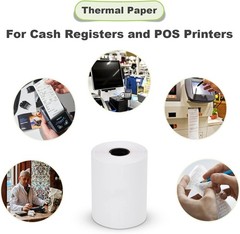Lightweight 2 1/4&Prime; x 50&prime; Thermal Paper – Perfect for Register Receipts, 5 Rolls