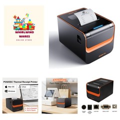 80mm Thermal POS Printer with Auto Cutter – USB, Serial, Ethernet Connectivity
