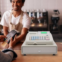 48 Keys Electronic Cash Register With 5 Coin Slots&4 Bill Slots Multi-functional