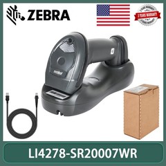 Zebra Symbol LI4278-SR20007WR 1D USB Cordless Wireless Barcode Scanner Reader