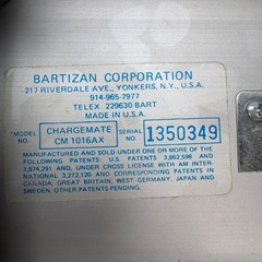 Vintage Bartizan Chargemate American Express Manual Imprint Machine CM1016AX