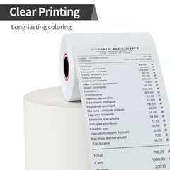 Thermal Receipt Paper Rolls 3-1/8&Prime; x 230ft for POS/Cash Register – 5 Pack
