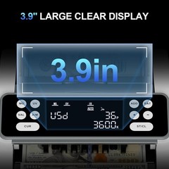 Money Counter Machine with Value Count, UV/MG/IR/MT/DD Counterfeit Bill Detectio